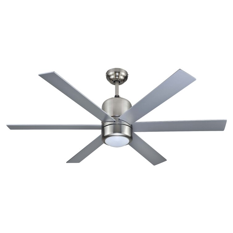 48'' 6 - Blade Standard Ceiling Fan with Remote Control and Light Kit  Included